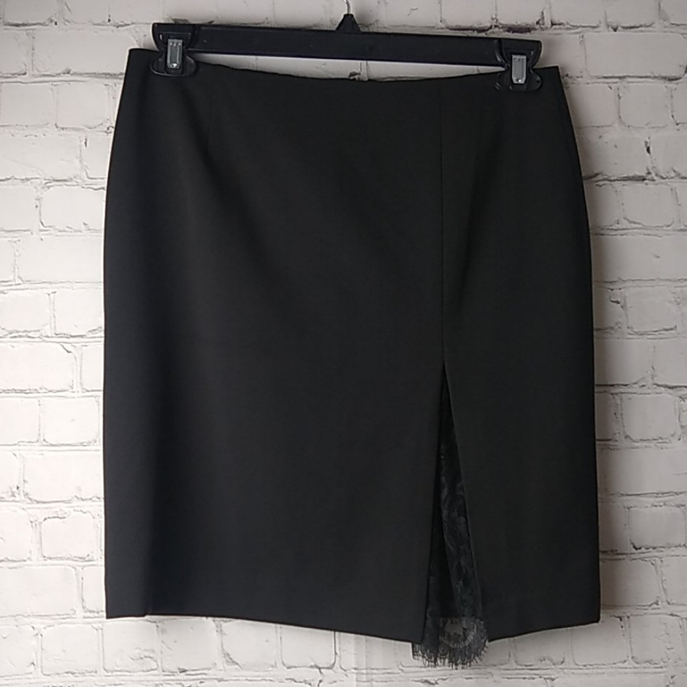 Avenue Montaigne Paris Black Skirt Lace detail 3